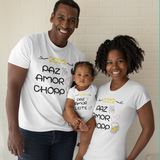 Kit 2 Camisetas e 1 Body Paz, Amor e Chopp
